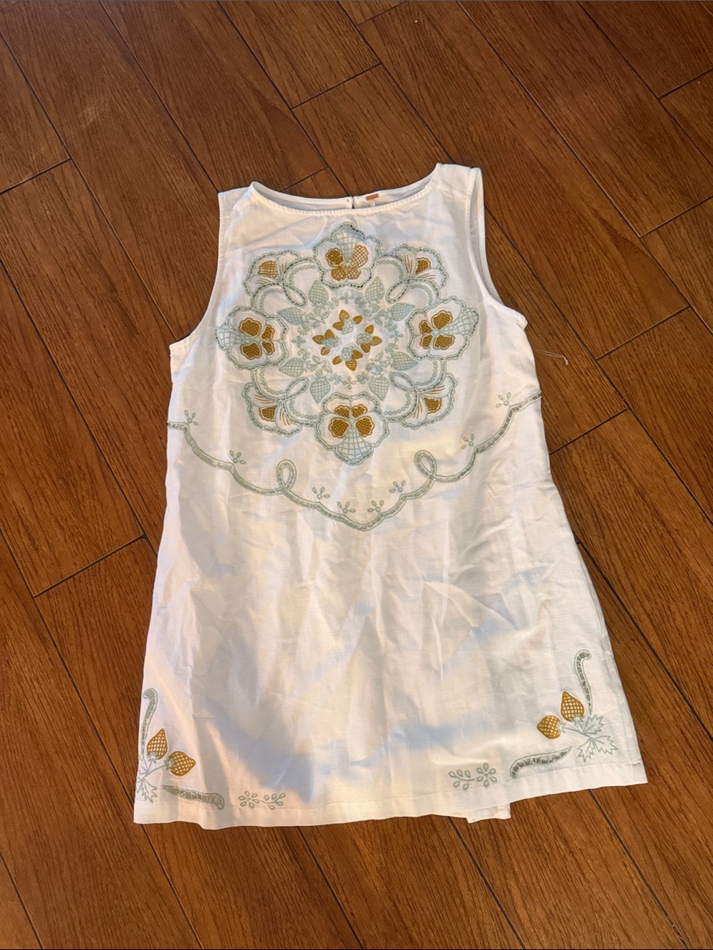 Free People Electric Garden Embroidered Mini Dress